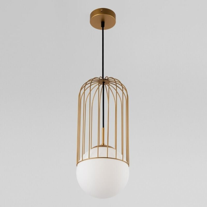 Telford Cage Decken-Pendelleuchte Gold, 1-flammig, E27