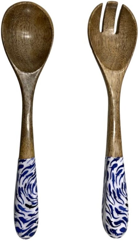 Fisch-Küchenbesteck-Set, originelles Design, ideal als Geschenk, inklusive Löffel und Gabel, Seemanns-Stil