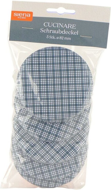 Deckel 'Cucinare' 5 Stück/Ø 82 mm Metall, blau, für to 82 mm