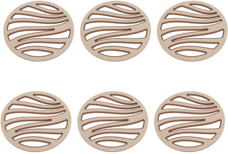 Set aus 6 eleganten, isolierten, hitzebeständigen Untersetzern aus PP-Silikon, rutschfest, hitzebeständig, für Zuhause, ...