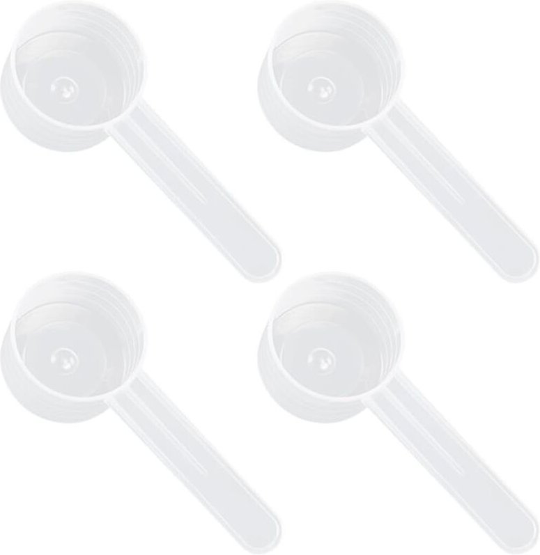 transparente Messlöffel. Messlöffel aus Kunststoff für 10 g Pulver oder 20 ml Flüssigkeit, Kaffeemesslöffel, Messlöffel