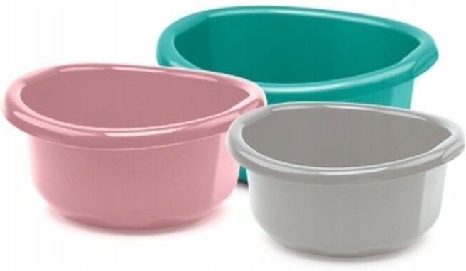 Kunststoffschüssel 3,5 l Ø27 cm KÜCHE BAD mit Griffen LEBENSMITTELZERTIFIKAT