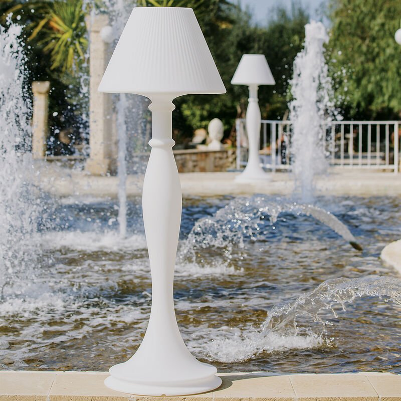 Bodenlampe Tischlampe für Aussen und Innenbereich Garten Pool mod. Eva