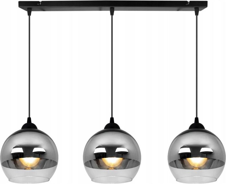 Elegante Hängelampe, Glaslampe, Chrom, Led