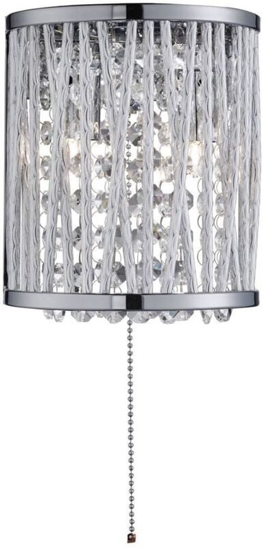 Elise - 2 Licht Innenwandleuchte Chrom, Kristall, G9 - Searchlight