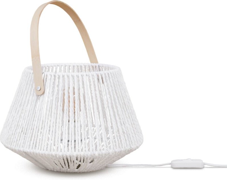 Tischlampe Schreibtischlampe Nachttisch Lampe Leselampe Lampenschirm Boho E27 Weiß, Typ 2 - Paco Home