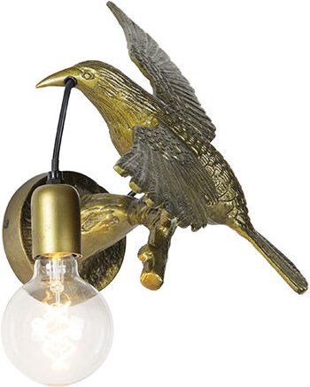 Vintage Wandlampe Messing - Fugl