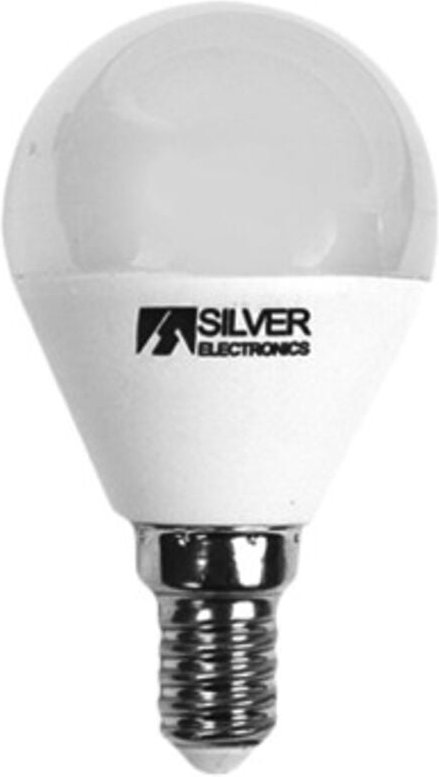 Dekorative LED-Glühbirne silver electronis spherical 6w=65w - e14 - 4000k - 520 lm - neutrales Licht - a+