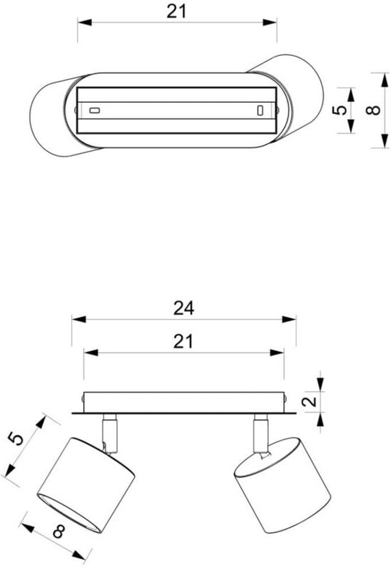 Deckenleuchte 2x20W DIXIE MLP7595 Milagro