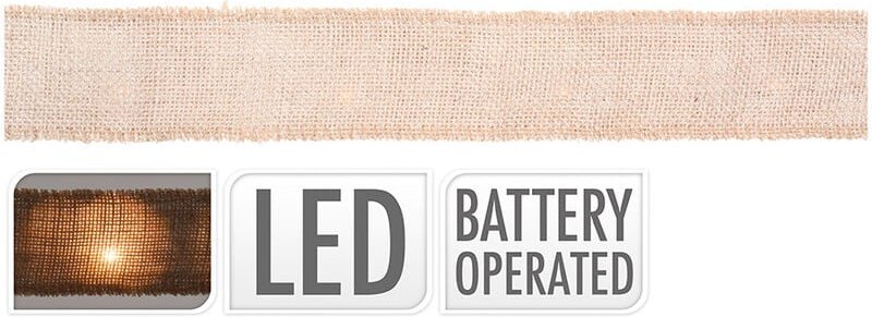 Schleife mit 20 LEDs, 2m, 5cm, 2xAA 71623