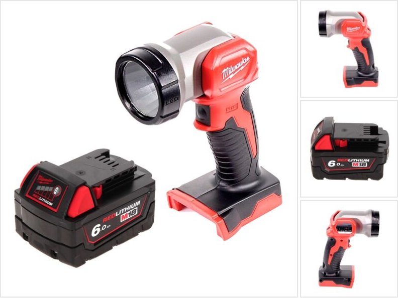 Milwaukee M18 TLED Akku Leuchte LED + 1x Akku 6,0 Ah - ohne Ladegerät