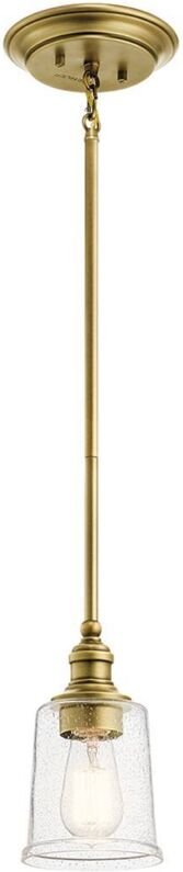 Elstead - Waverly 1 Light Mini Anhänger, Naturmessing, E27