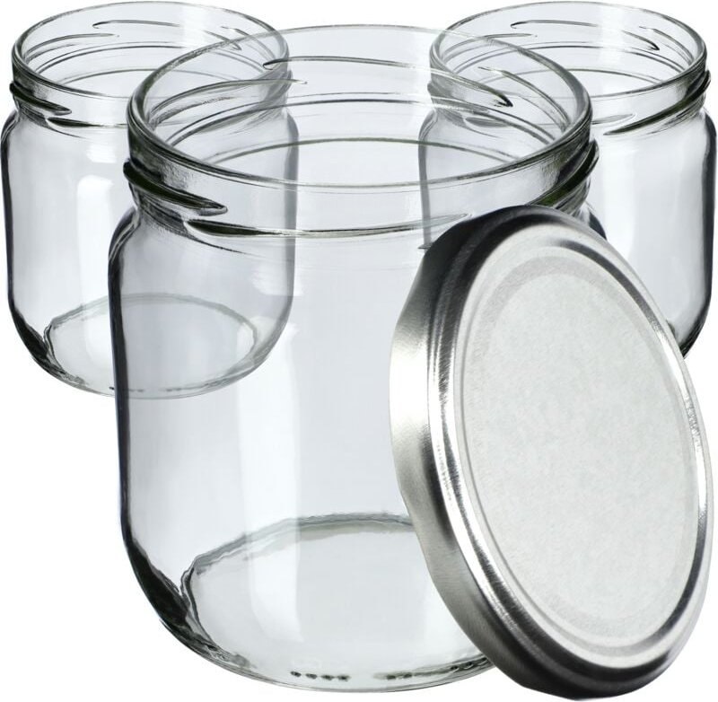 Kadax - Marmeladengläser mit Schraubdeckel, 425 ml, 24er-Pack – Vorratsgläser für Marmelade, Konfitüre