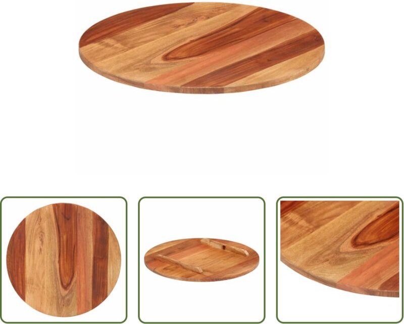 Massivholz Tischplatte - Tischplatte Massivholz Palisander Rund 15-16 mm 40 cm