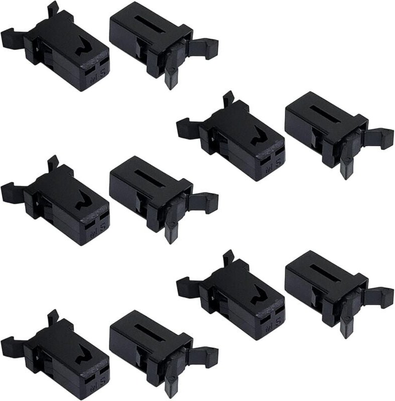 Ersatz-Kunststoffverschlüsse für Brabantia 3–50 Liter Auto-Mülleimer (schwarz), 10 Stück - Ccykxa