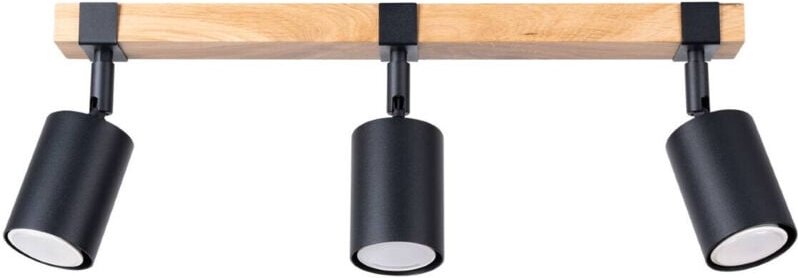 Skandinavischer dreifacher Deckenstrahler schwarz 3xGU10 10W FAGER SL.1345 Sollux Lighting
