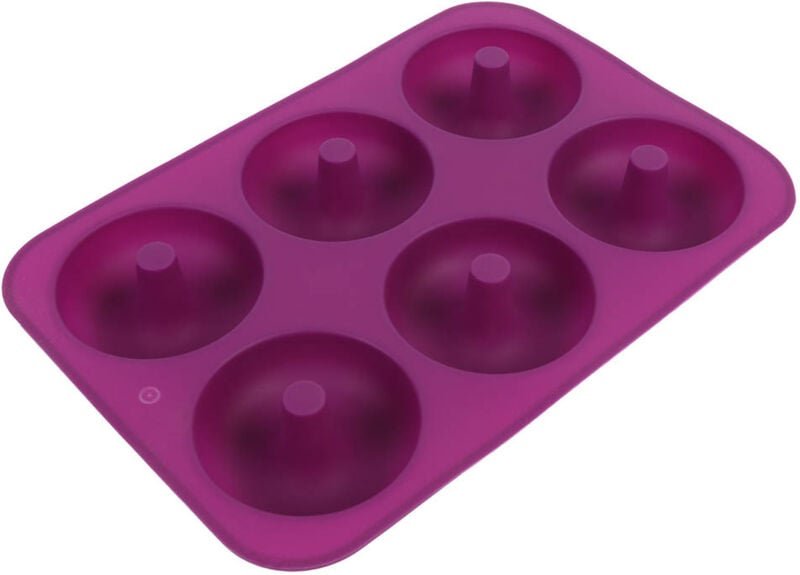 Silikon-Donutform, 6-fach Schokoladen-Donutform aus lebensmittelechtem Material, hitze- und kältebeständig, geeignet für...