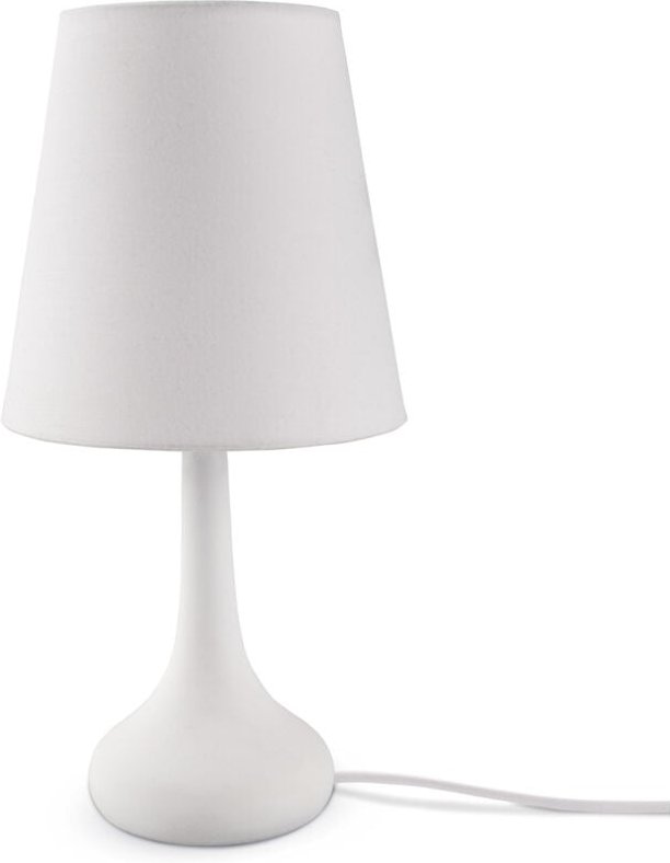 Tischlampe E14 Lampe, Tischleuchte Für Kinderzimmer u. Wohnzimmer Modern ohne Leuchtmittel, Weiß - Paco Home