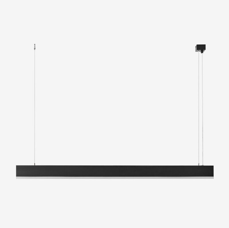 Sklum - Lineare LED-Deckenleuchte aus Aluminium (120 cm) Sevora Schwarz