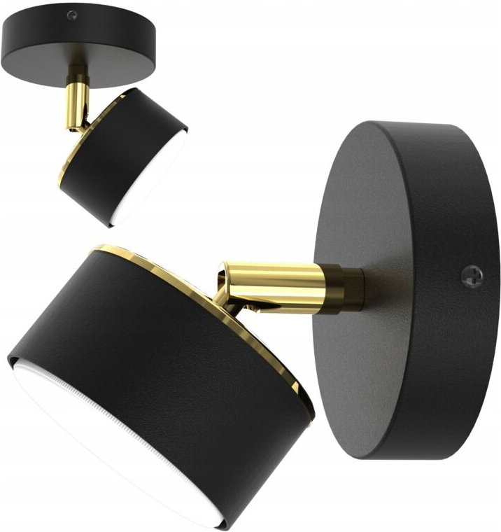 Wandleuchte Deckenleuchte Strahler Schwarz Gold GX53 Polnische Lampe