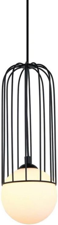 Simon - Modern Hanging Pendant Black 1 Light mit schwarzem, weißem Farbton, G9 - Italux