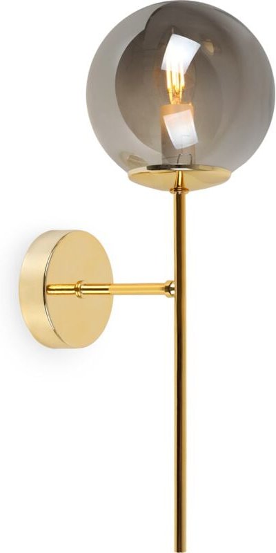 Siena Gold Wandleuchte 1 Flache Graphitlampe E14