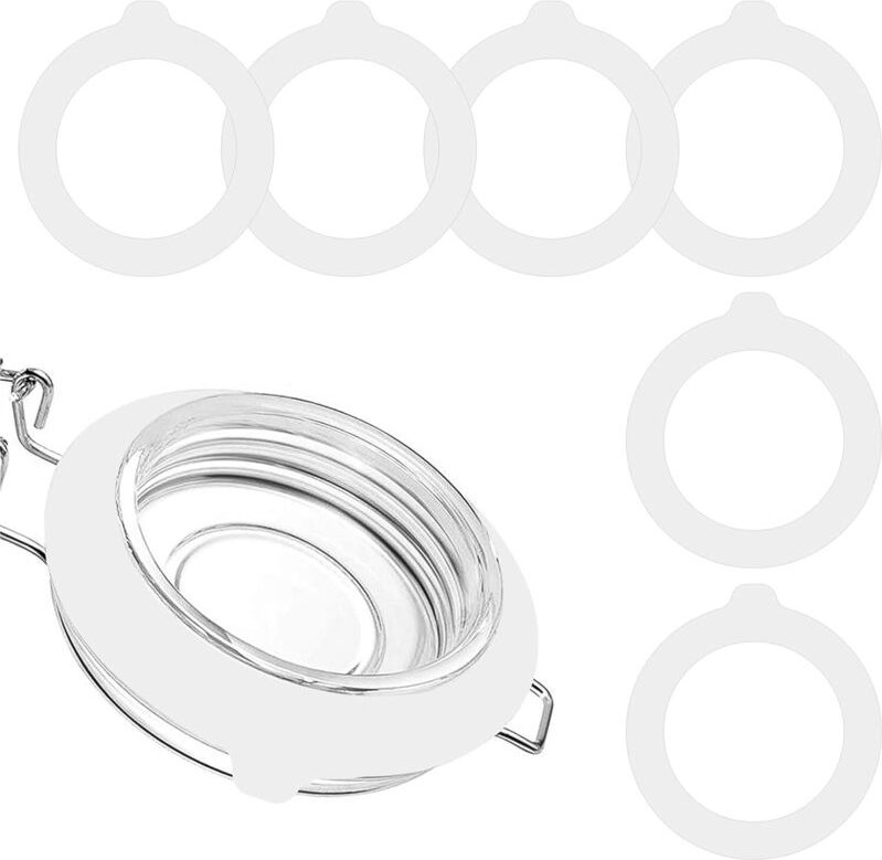 CCYKXA Packung mit 10 Silikondichtungen (11,4 cm) für Einmachgläser – Luftdichte Gummidichtung – Auslaufsichere Dichtung...