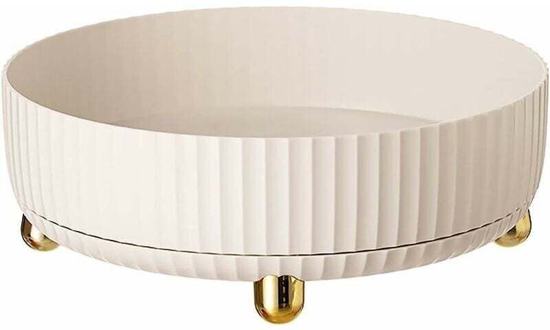 Drehbarer Ablagekorb, 360° drehbarer Tablett-Organizer, drehbares Gewürzregal, rutschfestes, drehbares Küchentablett für...