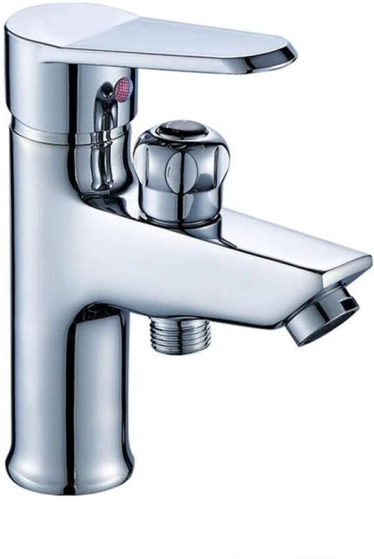 Kupferner Wasserfall-Waschtischarmatur – Einloch-Mischbatterie für Warm- und Kaltwasser, elegantes Design