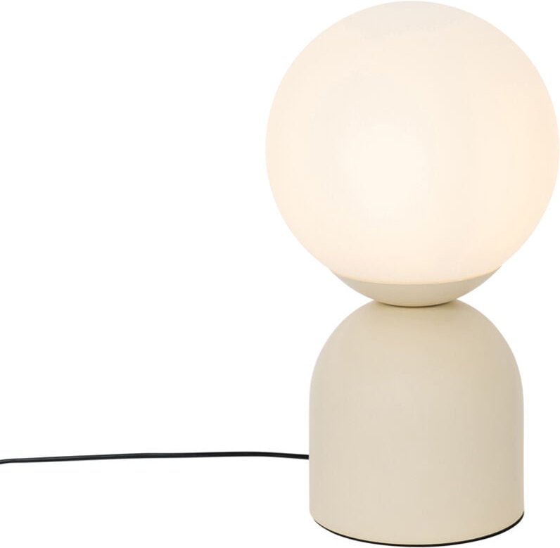 Hotel-Chic-Tischlampe beige mit Opalglas - Pallon Trend