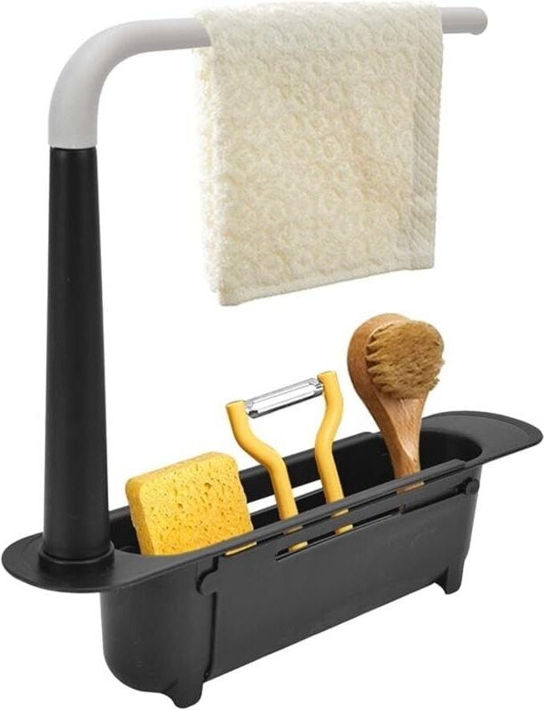 Schwammhalter für die Küchenspüle, Spülbecken-Organizer, Teleskop-Schwammhalter für die Spülbeckenaufbewahrung, geeignet...