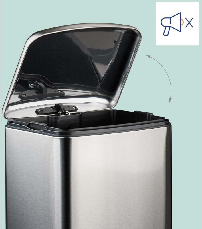 Edelstahl-Treteimer, 30 l, mit Müllbeuteln