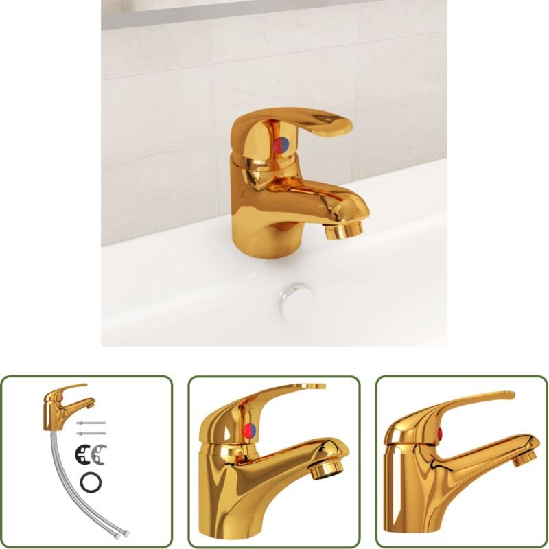 Wasserhahn - Mischbatterie Golden 13x10 cm