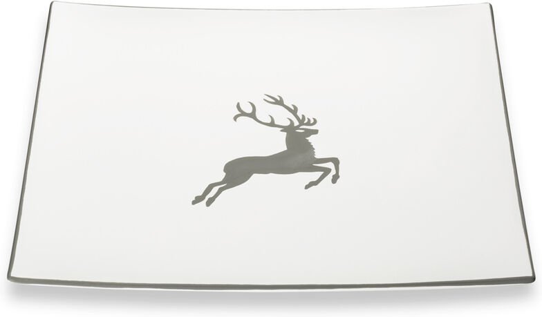 Gmundner Keramik - Grauer Hirsch, Platzteller Trend (31x31cm)