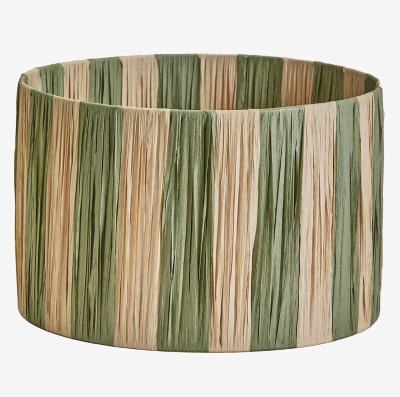 Lampenschirm Ø30 cm aus geflochtenem Marsali-Papier Militärgrün - Sklum