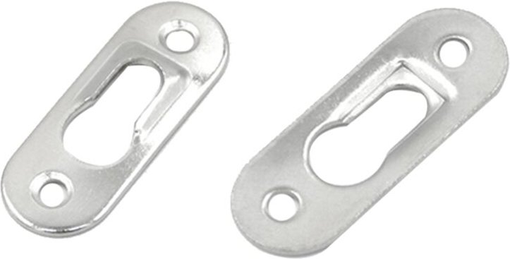 Tlily - 50 Stück 42 mm x 16 mm Metall-Bilderhaken, Schlüsselloch, Fotorahmen, Schrankzubehör.