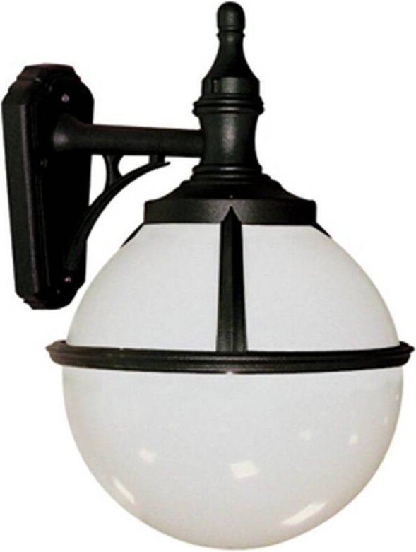 Elstead Glenbeigh - 1 Licht Außenkugel Wandlaterne Licht Schwarz IP44, E27