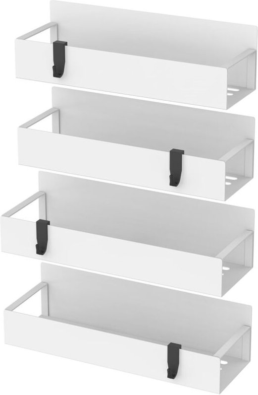 Gewürzregal, 4er-Set magnetische Gewürzregale, geeignet für Kühlschränke, Küchenregale oder zur Aufbewahrung verschieden...