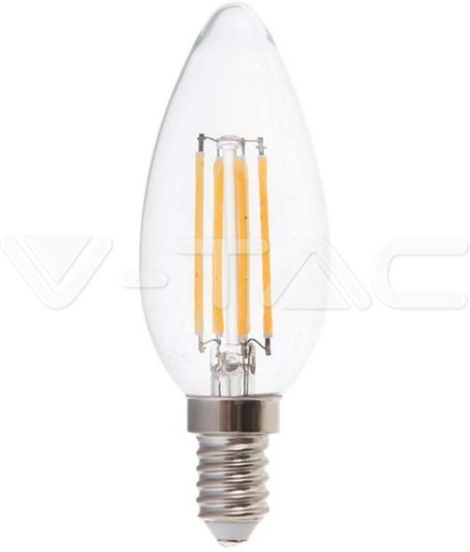 LED-Glühbirne E14 4W Kerze Filament 6500K - V-tac