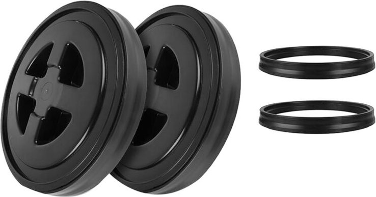 Tlily - 2 Stück 5 Gallonen auslaufsicherer Eimerdeckel Kunststoff-Lagereimer Schraubverschlussdeckel Eimer Tiernahrung S...