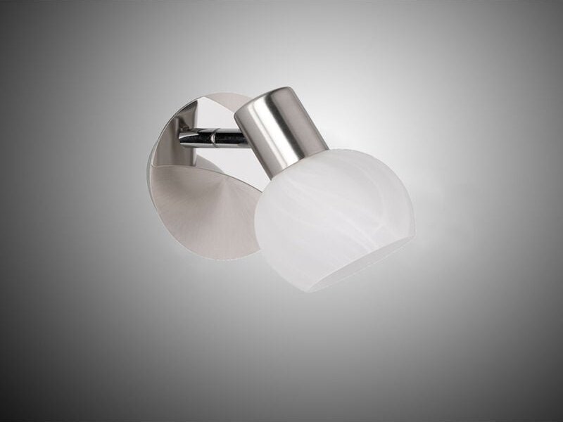 Deckenstrahler 1xE14 Antibes Nickel und weißes Glas Trio Lighting