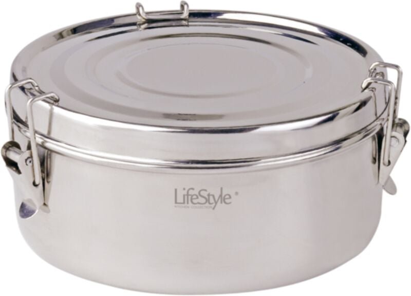 Edelstahl-Brotdose 2 Teller 18 cm Modell 4122