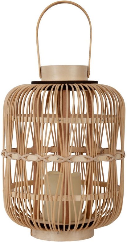 Naeve KORBINIAN 31cm tragbare Stehleuchte Nature Batteriebetriebene 1700-2000K Timer-Funktion