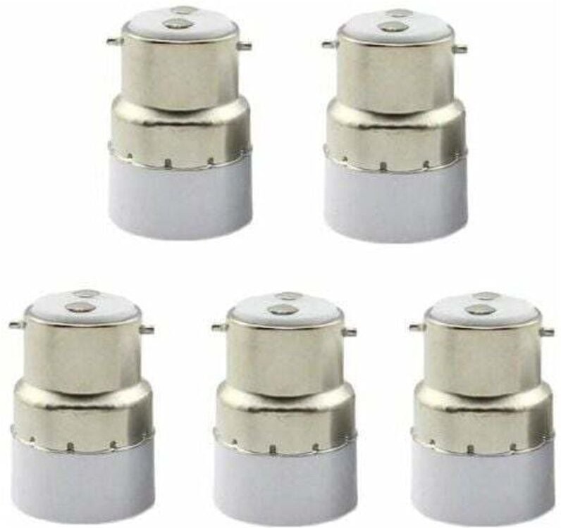 5er-Pack B22-auf-E14-Glühbirnenfassung, Konverter, B22-Fassung, Fassungsschalter auf Standard-E14-Adapter, Lampenfassung...
