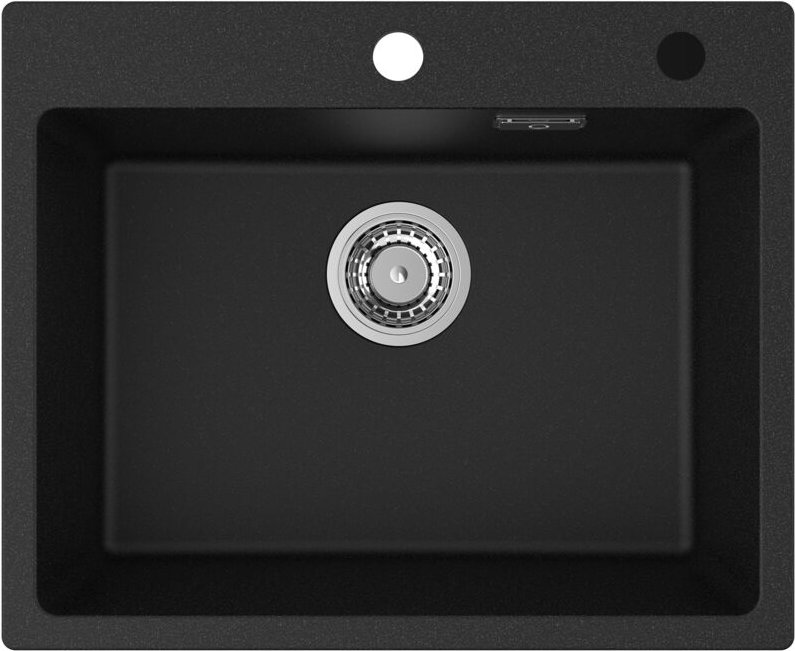 Cecipa Max - Spülbecken Granit, 55 x 45 cm Küchenspüle aus Granit, 1 Becken Einbauspüle Granitspüle, 80% Quarzsand Küche...