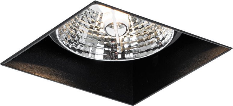 Moderner Einbaustrahler schwarz GU10 AR70 ohne Rand - Oneon