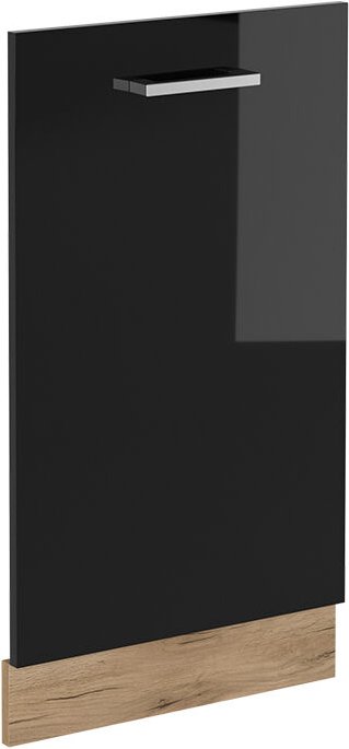 Geschirrspülblende R-Line, Schwarz Hochglanz, 45 cm ohne Arbeitsplatte, Vicco