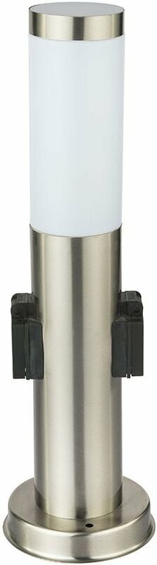 Steh Leuchte Veranda Edelstahl Garten IP44 Beleuchtung 2x Steckdose Globo 3158K