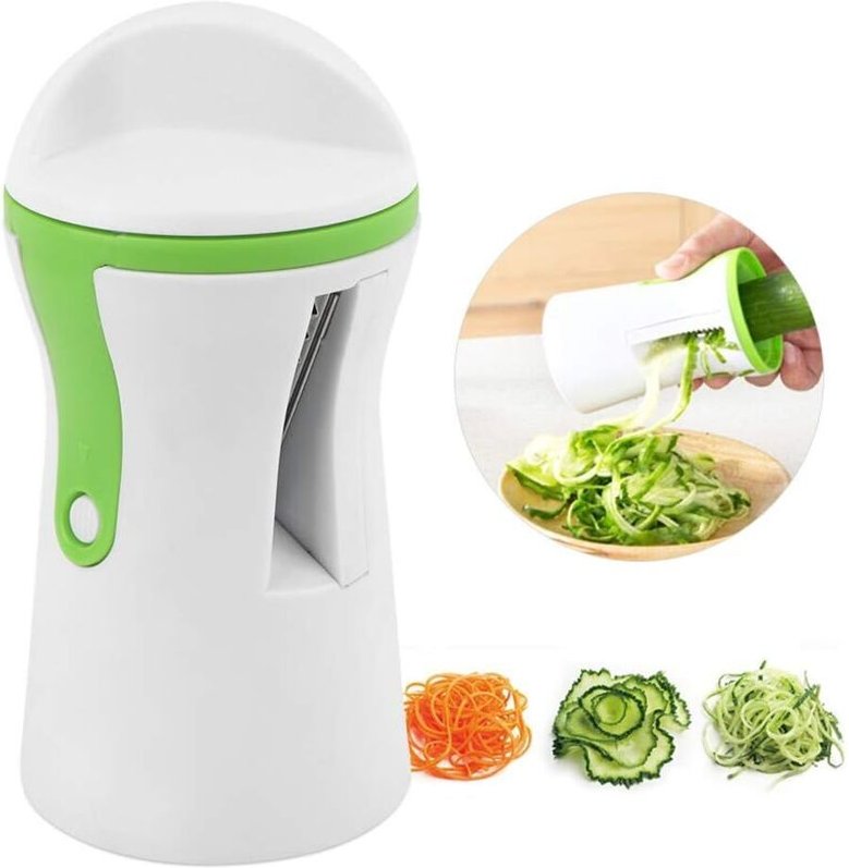 Gemüseschneider, Gemüsespiralschneider, Gemüsereibe für Karotten, Gurken, Zucchini, Spaghetti