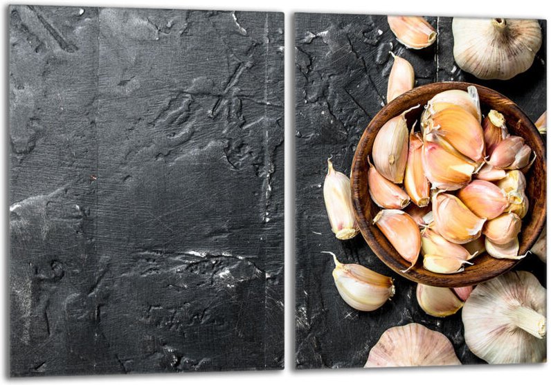 Glasschutzplatte für den Herd 2x40x52 Knoblauch